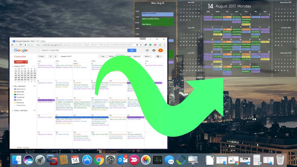 how to add calendar on mac desktop